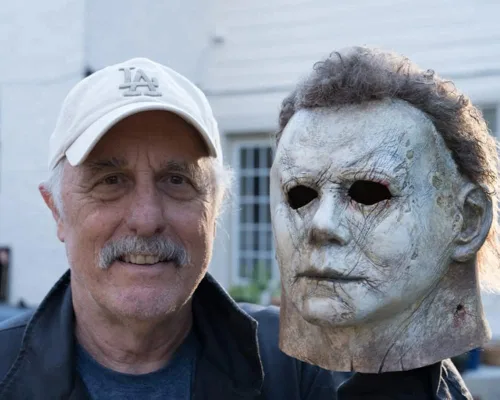 Vista 6 de Foveired Halloween Michael Myers Mask and Knife Horror Cosplay Costume Latex Props