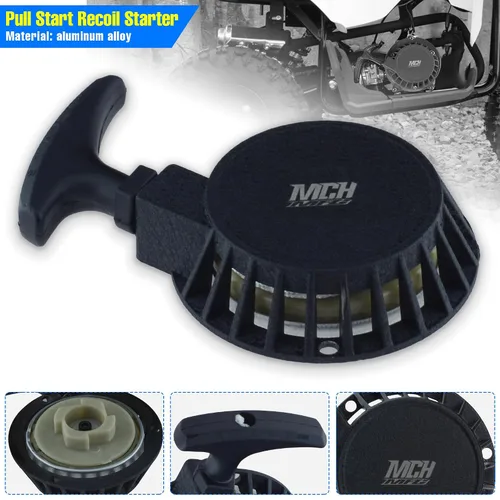 Vista 2 de Arrancador de retroceso de fácil tracción para 2 tiempos 47 cc 49 cc Pocket Bike Coolster SSR SX50 Mini Moto ATV Quad Pit Dirt Bike de 4 ruedas
