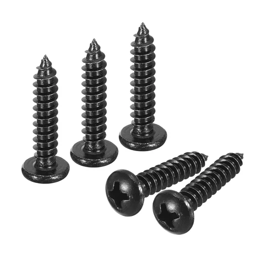 Vista 8 de uxcell 8mm x 3mm Tornillo Phillips de cabeza plana autorroscante, 100 piezas - Tornillo de cabeza redonda de acero inoxidable 304 con rosca completa