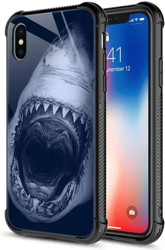 Vista 16 de Funda para iPhone Xs Max, de cristal templado 9H para iPhone Xs Max, diseño a prueba de golpes, antirrayones, para Apple iPhone Xs Max de 6.5