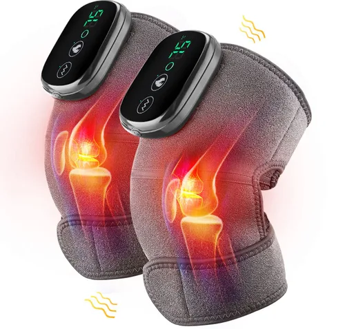 Vista 10 de Masajeador de rodilla calentado, almohadillas térmicas de hombro, coderas 3 en 1 con vibración, calentadores de rodilla recargables inalámbricos