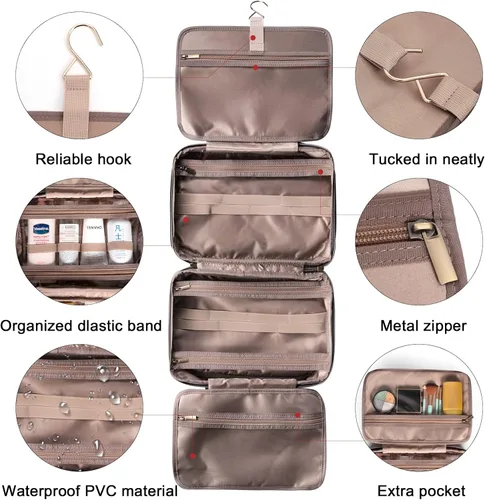 Vista 6 de CLUCI Paquetes de bolsas de aseo con bolsa de viaje