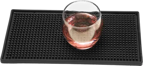 Vista 5 de KINJOEK Tapete de barra de 6 x 12 pulgadas, tapete de goma antideslizante para secado de derrames, para encimera, cóctel, barman café, bebidas