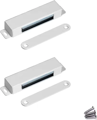 Vista 10 de WOOCH Pestillo magnético para puerta, 50 libras, de acero inoxidable de alta resistencia para cocina, baño, armario, armario, armario, puerta, cajón