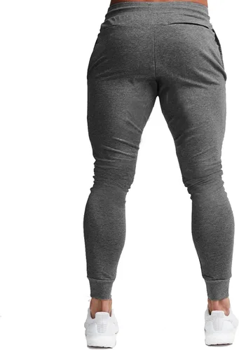 Vista 3 de BUXKR - Pantalones deportivos ajustados con bolsillos profundos para hombre, para gimnasio, correr y fisioculturismo