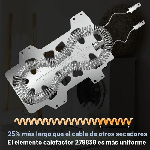 Vista 8 de 【Actualización 2026】DC97-14486A Elemento calefactor para secadora DC97-14486D para Samsung elemento calefactor dve50r5200w/a3 dv45h7000ew/a2
