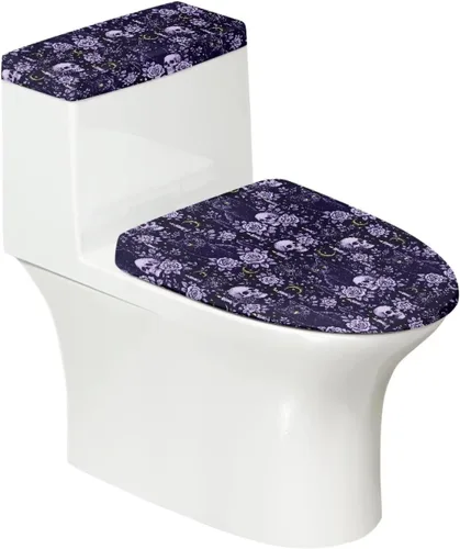 Vista 16 de Juego de 2 Fundas de Asiento de Inodoro con Hojas de Arce de Otoño, Juego de Fundas de Tapa de Tanque de Inodoro con Hojas de Arce Impresas