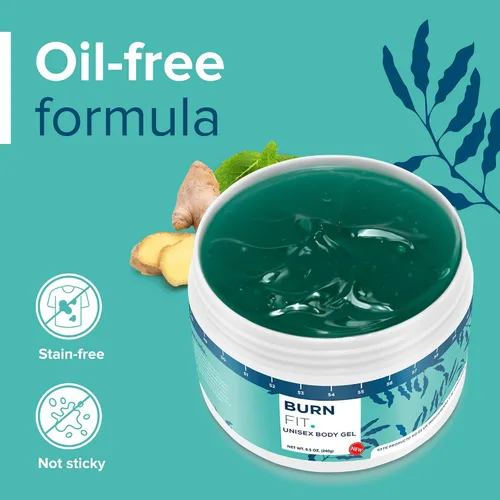 Vista 7 de Gel corporal – Crema anticelulítica de Burn Fit para el vientre y el cuerpo, crema reafirmante y tensora del vientre, crema fría y caliente