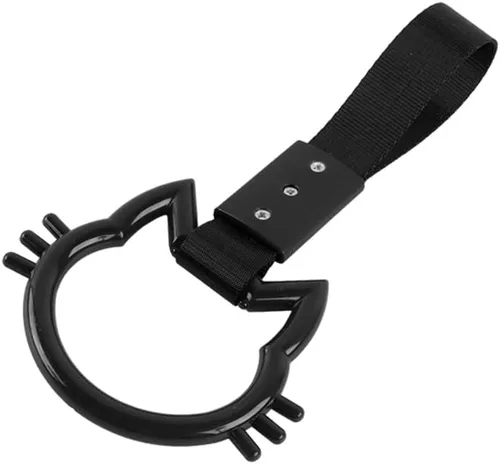 Vista 15 de Q1-TECH, Anillo JDM Tsurikawa japonés para metro, tren, autobús, correa de mano KITTY Cat para parachoques delantero y trasero, anillos