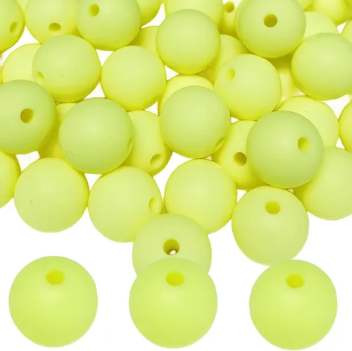 Vista 51 de Abalorios de silicona, 120 piezas de 6 mm abalorios redondos de silicona para hacer llaveros, pulseras, collares, aretes, joyas, manualidades DIY