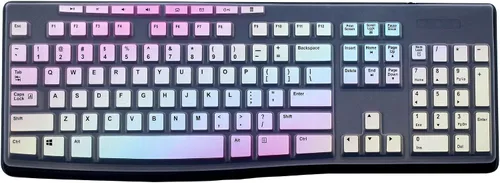 Vista 18 de Funda de teclado ultradelgada de silicona para PC de escritorio compatible con teclado inalámbrico Logitech MK295 MK275 MK270, teclado Logitech K200