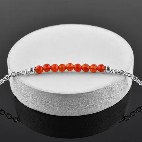 Vista 78 de YANARA Pulsera de tobillo para mujer, piedra de nacimiento natural, cuentas de piedras preciosas, tobillera delicada hecha a mano de 9 pulgadas +