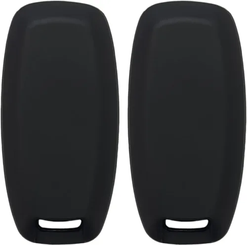 Vista 2 de REPROTECTING Funda de goma de silicona para llavero compatible con Nissan Pathfinder Rogue (5 botones, negro/negro)
