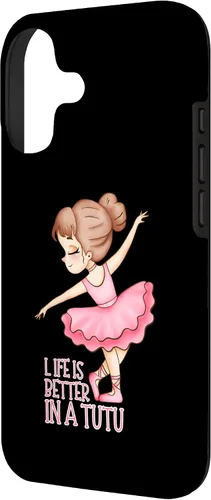 Vista 2 de Life is Better in a Tutu, funda de regalo de bailarina para iPhone 17
