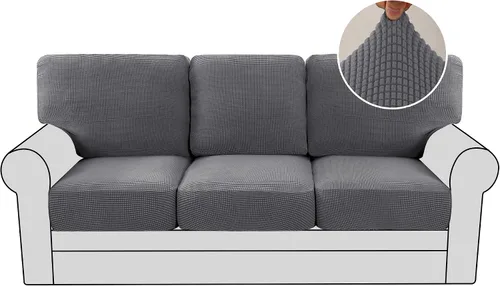 Vista 16 de H.VERSAILTEX Fundas elásticas para sillas de varias piezas, fundas para cojines ajustables para asiento y respaldo
