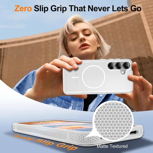 Vista 385 de Jshru Funda para Samsung Galaxy S26 Plus/Galaxy S25 Plus: para Galaxy S24 Plus [compatible con Magsafe] [2 protectores de pantalla HD] cubierta