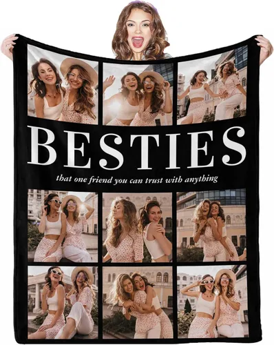 Vista 41 de Mantas personalizadas con fotos, 1 foto, manta personalizada, regalos personalizados para mamá, papá, pareja, novia, novio, esposa, marido, 8 tamaños