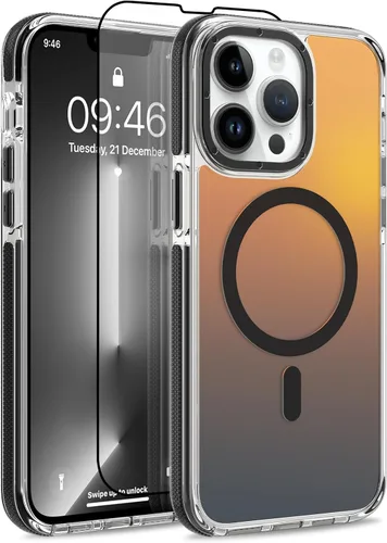 Vista 215 de Funda magnética para Google Pixel 10 Pro XL [compatible con Magsafe] [bonito diseño fluorescente de moda] a prueba de golpes, delgada, translúcida