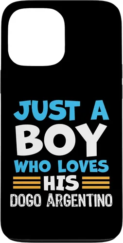 Vista 23 de Just a Boy who Loves his Dogo Argentino Case for iPhone 16