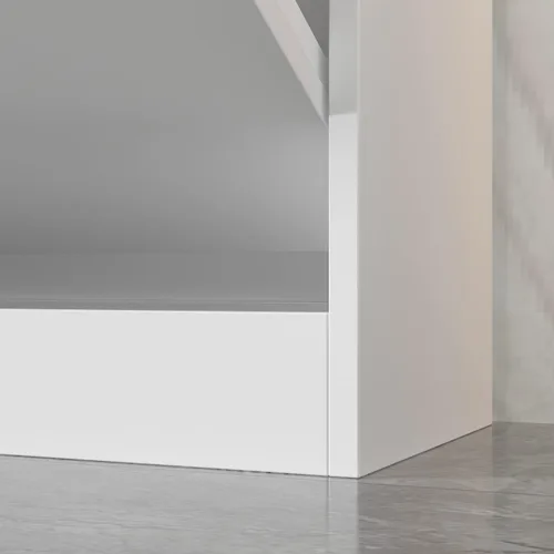 Vista 7 de Homsee Moderno armario de almacenamiento de zapatos con 3 cajones abatibles, organizador de almacenamiento de madera de 3 niveles para entrada
