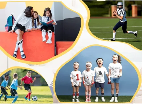Vista 6 de Century Star Calcetines de fútbol para niños y niñas, calcetines atléticos de algodón
