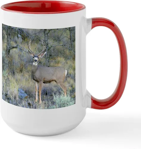 Vista 36 de CafePress Deer Season Closed Large Mug 15 oz (444 ml) Ceramic Coffee Mug