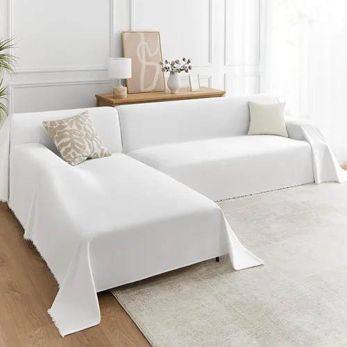Vista 11 de Juego de 2 fundas de sofá modulares para sofás en forma de L, protector de muebles lavable y apto para mascotas, manta de felpilla para sofá de 2 a