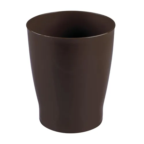 Vista 4 de mDesign Basurero redondo de plástico para baño, papelera de 1.25 galones, papelera para baño, dormitorio y habitación de los niños, cubo de basura
