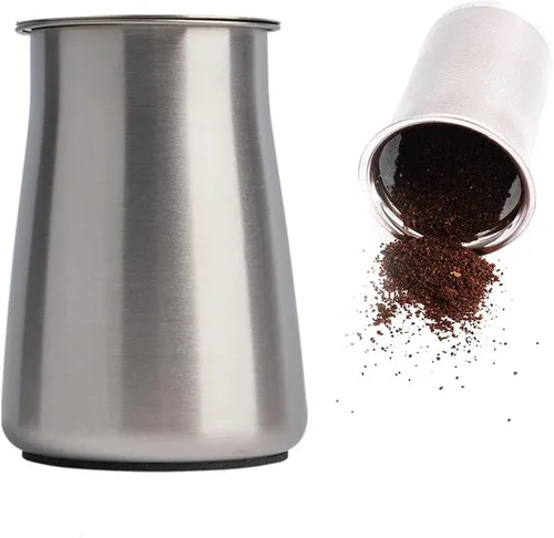 Vista 9 de watchget Tamiz de café molido de café tamiz de malla fina de 250 um con base antideslizante, receptor de molienda de acero inoxidable para verter