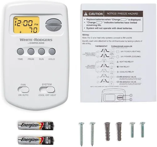 Vista 5 de Termostatos Emerson 1E78-140 Termostato no programable solo para calefacción para sistemas de una sola etapa, Blanco