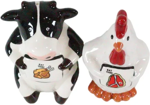 Vista 6 de Ebros Gift Holstein - Juego de cocteleras de cerámica para cocina y cocina, para organizar fiestas, aves de corral y ganado coleccionables
