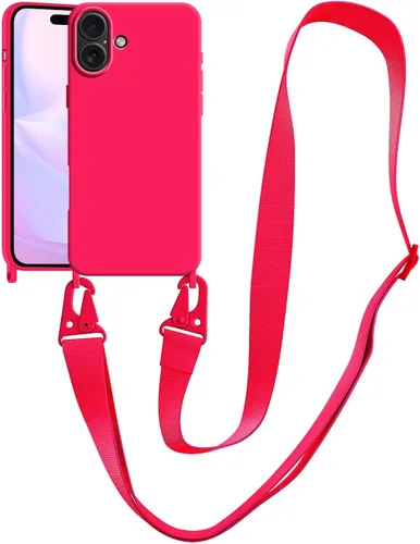 Vista 97 de Funda compatible con iPhone 8 Plus, iPhone 7 Plus/6 Plus/6S Plus con cordón, funda cruzada para iPhone con correa ajustable de silicona para iPhone