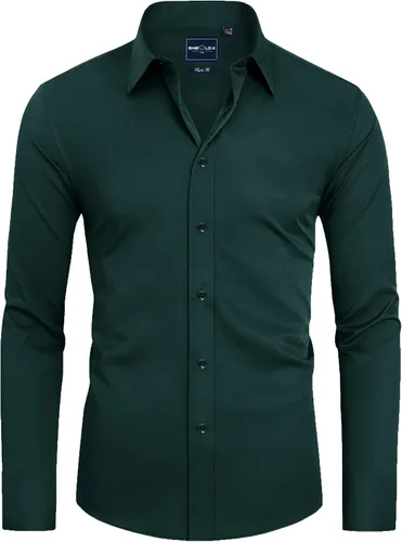 Vista 13 de Alimens & Gentle Camisas de vestir con escudo antimanchas para hombre vino borgoña