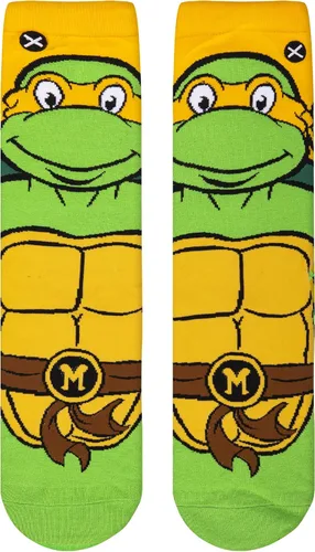 Vista 5 de Odd Sox, Nickelodeon TMNT Teenage Mutant Ninja Turtles, 90's Cartoon, Fun Socks