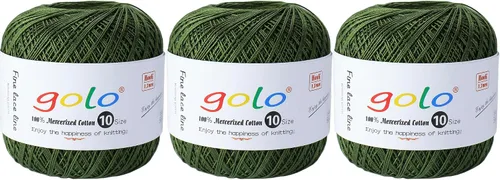 Vista 93 de Golo - 3 bolas de hilo de ganchillo tamaño 10, hilo de crochet para tejer a mano 102