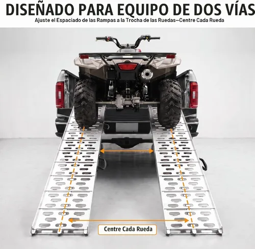 Vista 4 de Rampas de carga para camionetas, rampas ATV de aluminio de 7.5