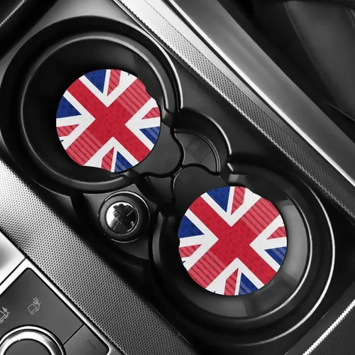 Vista 22 de AFPANQZ 250 Years Print Car Coasters for Cup Holders Absorbent Car Accessories 2.8" Car Cup Holder for Women 2 Pack