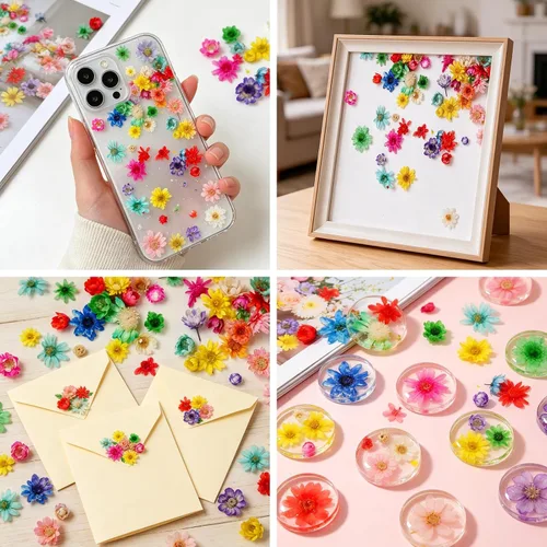 Vista 7 de 300 Pcs Mini Dried Flowers for Resin,Pressed Natural Flowers for Crafts