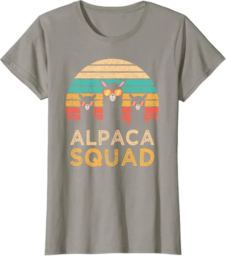 Vista 78 de Divertidas gafas de sol de escuadrón de alpaca Cool Alpacas Vintage Gift T-Shirt, Negro, S