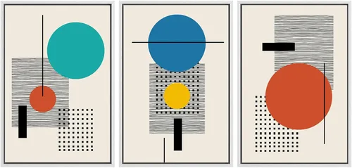 Vista 106 de SIGNWIN Lienzo enmarcado para pared, juego de arte abstracto de serenidad costera, ilustraciones abstractas junto al mar, arte moderno, decorativo