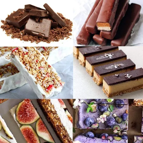 Vista 4 de Molde de silicona rectangular grande para barra de granola, 2 unidades, 8 cavidades nutricionales para cereales, barra energética para magdalenas