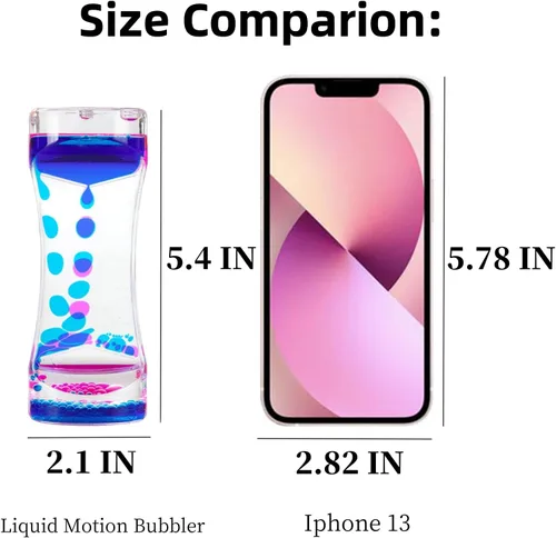 Vista 4 de Oneshow Liquid Motion Bubbler - Juguetes sensoriales coloridos de aceite y agua, reloj de arena, temporizador, actividad, juguete fidget para niños