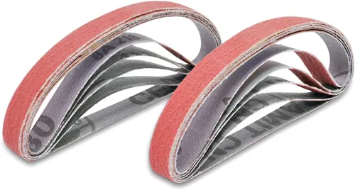Vista 2 de Red Label Abrasives Cinturones de lijado de grano P80 grueso de 1/2 x 12 pulgadas, 10