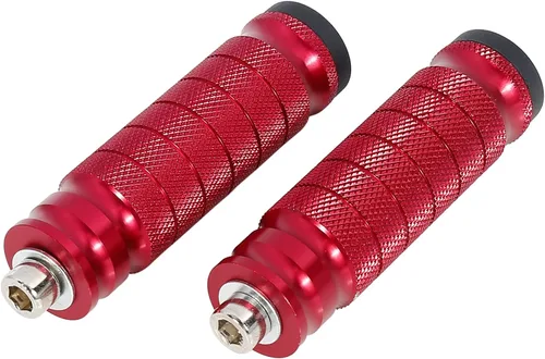 Vista 10 de F FIERCE CYCLE 1 par de reposapiés de aluminio de 6mm para motocicleta, set trasero plegable, reposapiés para motociclismo, estribo negro