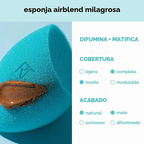 Vista 10 de Real Techniques Miracle - Esponja de maquillaje matificante para base