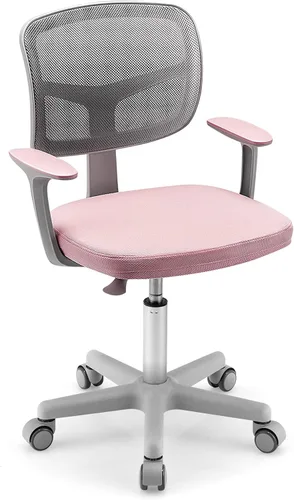 Vista 13 de GLACER - Silla de escritorio para niños, silla de estudio de malla ajustable con ruedas (morado) Swivel Ergonomic Computer Task Chair with Arms