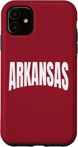 Vista 5 de Funda local tradicional para iPhone 15 Minimal Arkansas Rojo Blanco Fayetteville AR