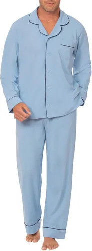 Vista 39 de PajamaGram Conjunto de pijama para hombre, clásico, 100% algodón Negro