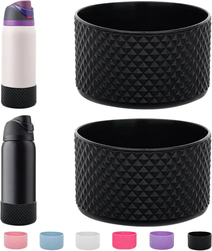 Vista 43 de WK IEASON 2 fundas de silicona para botella de agua Owala, base protectora para botella de agua Owala FreeSip Twist y Flip Flask accesorios