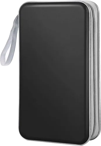 Vista 19 de Funda para CD, capacidad 80, con función atril, para almacenamiento de DVD, VCD y Blu-ray (Blanco)